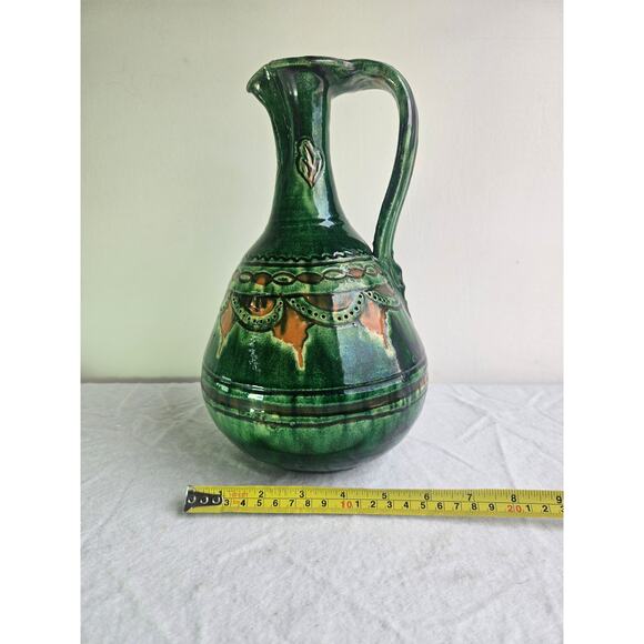 Vintage 1980s Tito Ubeda Spanish Pitcher Vase Pottery - Picture 9 of 10